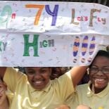 Supporting their form group during Sports Day.