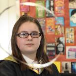 Students take part in a Harry Potter Book event.